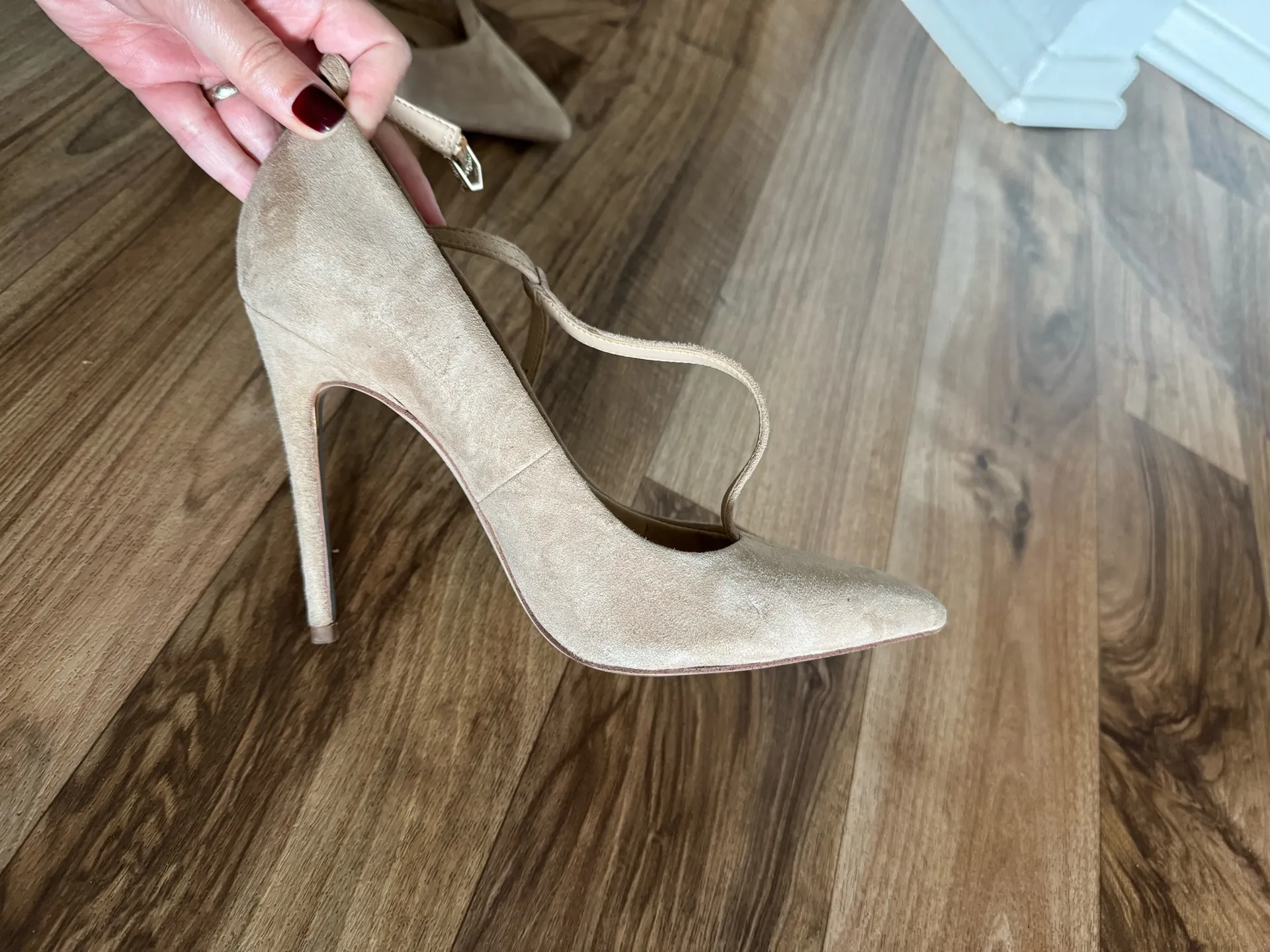 Sam Edelman Hazel Pointed Toe Heel Classic Beige - Image 5