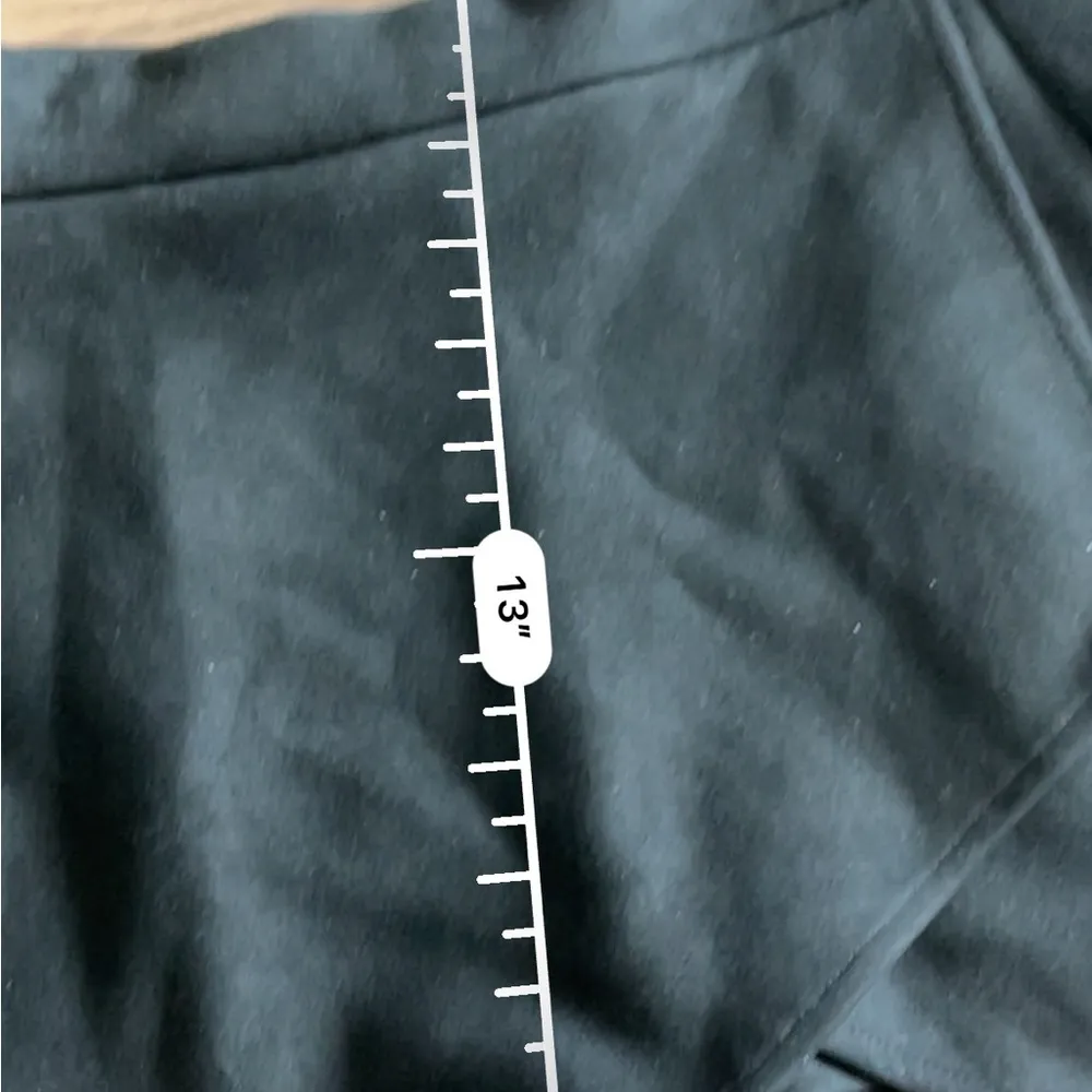 Faux suede black envelope mini skort - Image 3