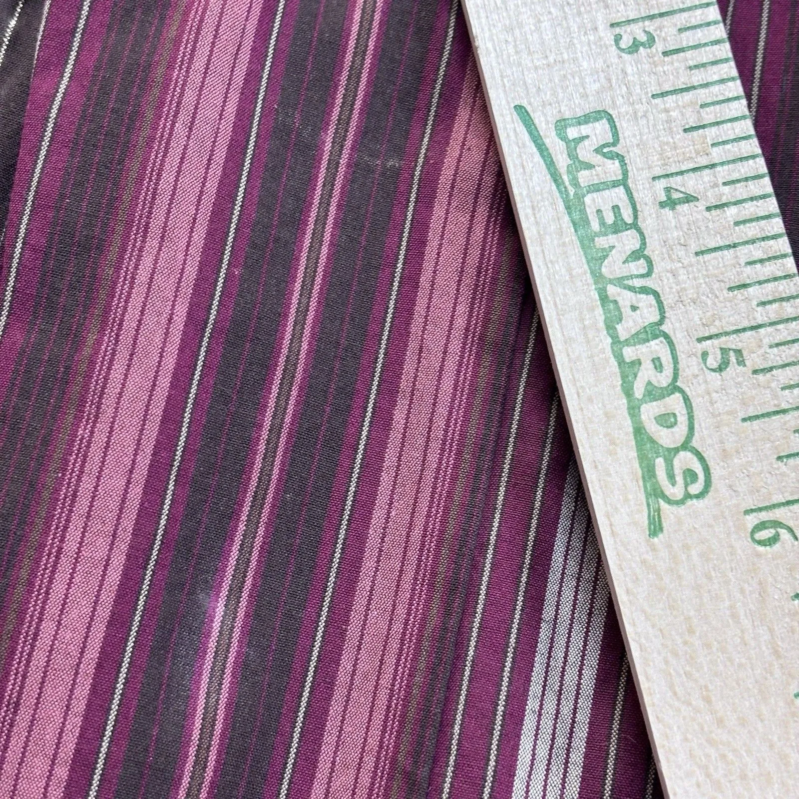 Apt.9 Women Pleated Skirt Brown/Burgundy Rust Striped Line A line 100% Cotton 8P - Image 11