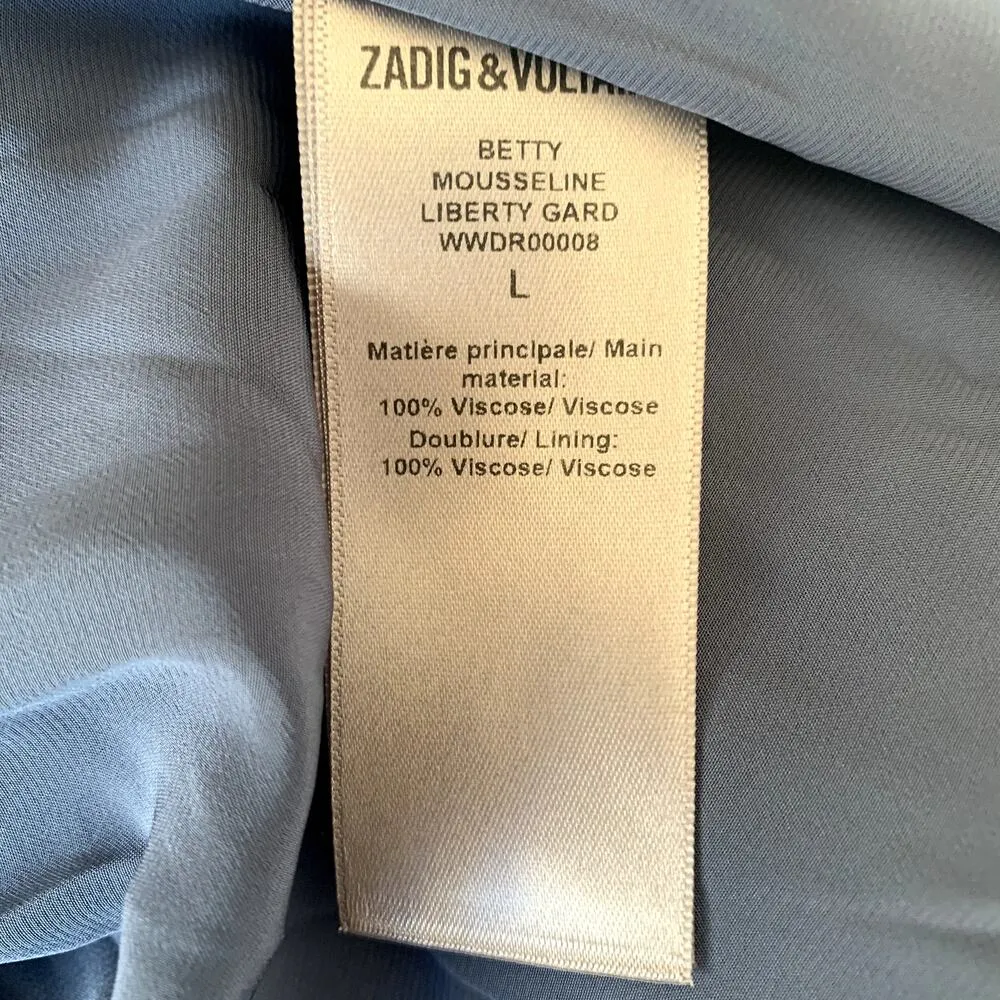 NWT Zadig & Voltaire Betty Mousseline Dress in Jaune - Image 11