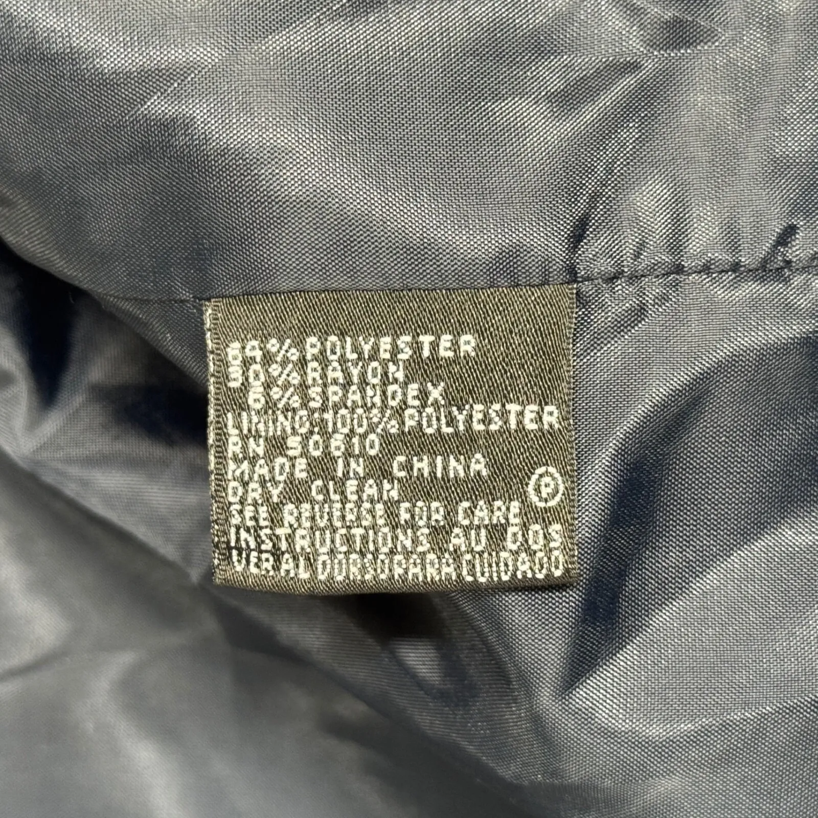 Anne Klein Pinstripe Blazer Women 0 Gray Career Workwear Power Suit Quiet Luxury - Image 8