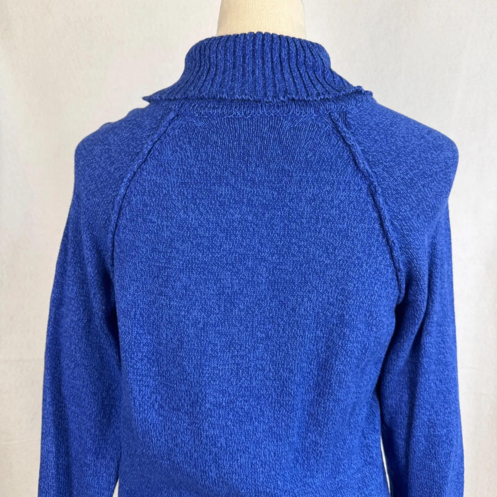 Karen Scott Royal Blue Knit Turtleneck Sweater Women Size Large Casual - Image 5