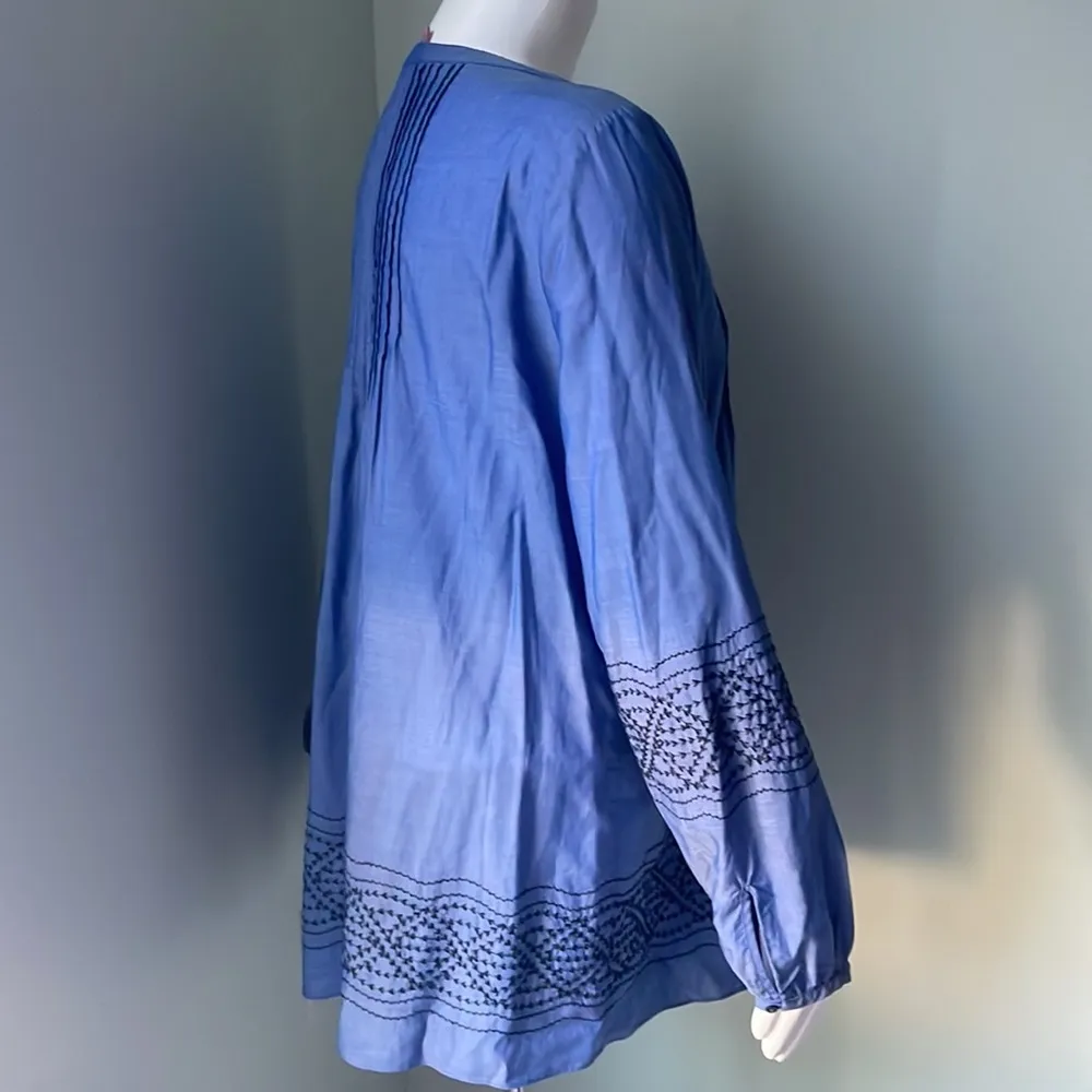 Calypso St. Barth Embroidered Boho Tunic Blouse - Image 5