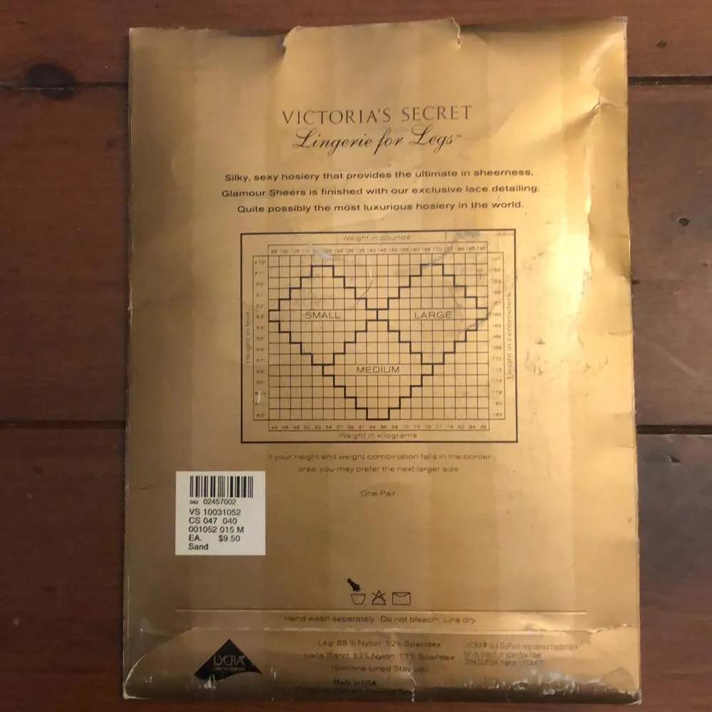 NWT Vintage Victoria's Secret Glamour Sheers Lace Top Thigh Highs size medium - Image 6