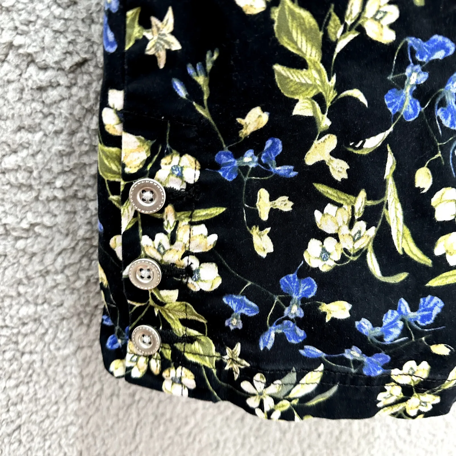 Karen Scott Cropped Pants Womens 18 Floral Stretch Cottagecore Spring Whimsical - Image 4