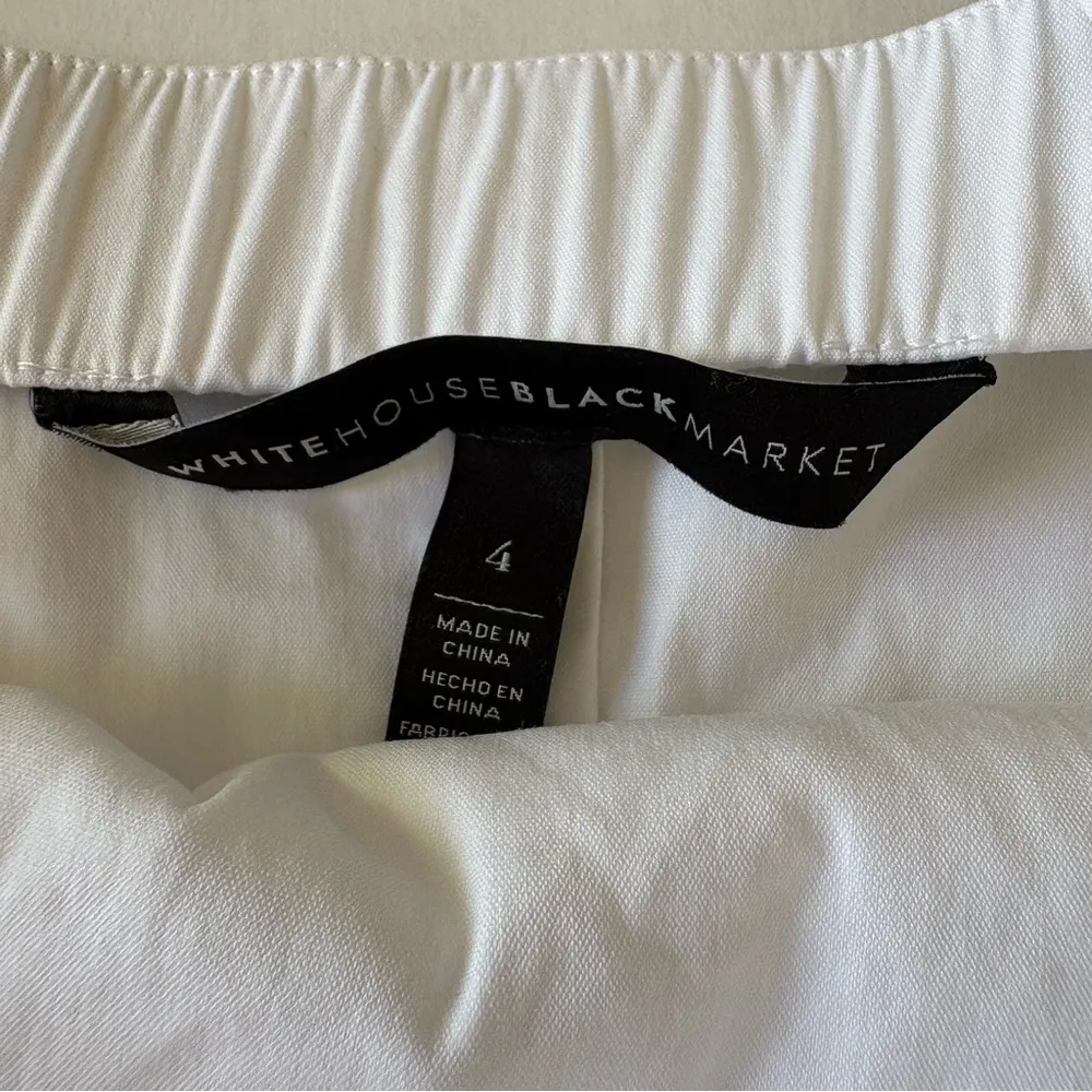 White House black market Indie cold shoulder blouse white tiered ruffle sleeve 4 - Image 6