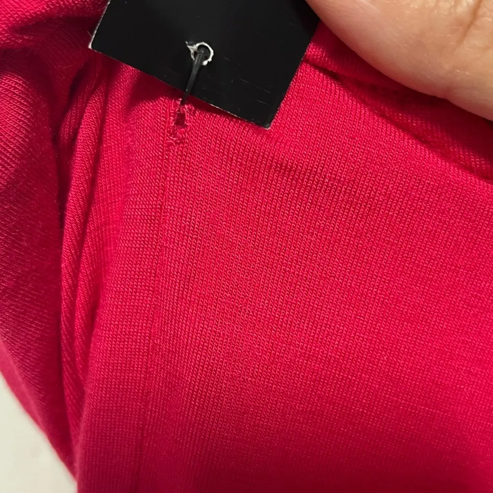 NWT Strapless crochet red pink maxi dress size Large - Image 7