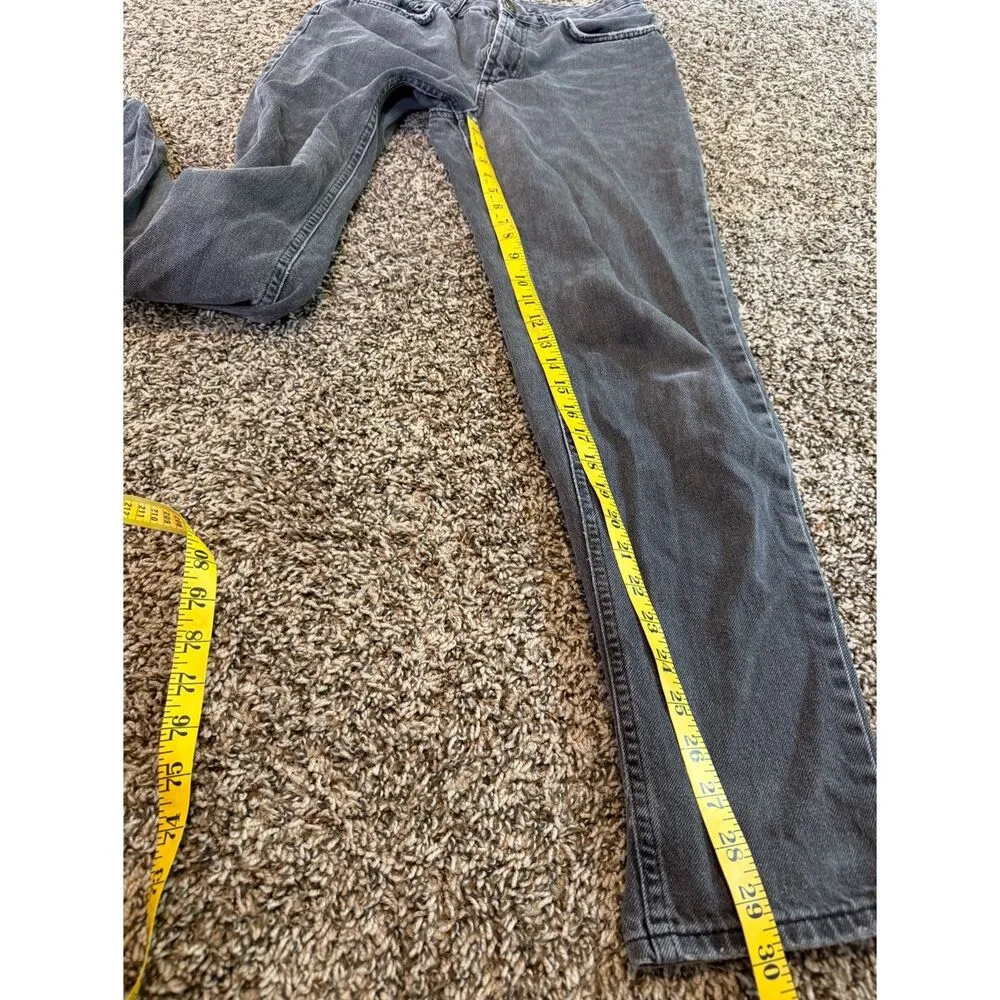 BDG Black Mom Jeans Womens Sz W27 Baggy Ditressed Hems High Rise - Image 7