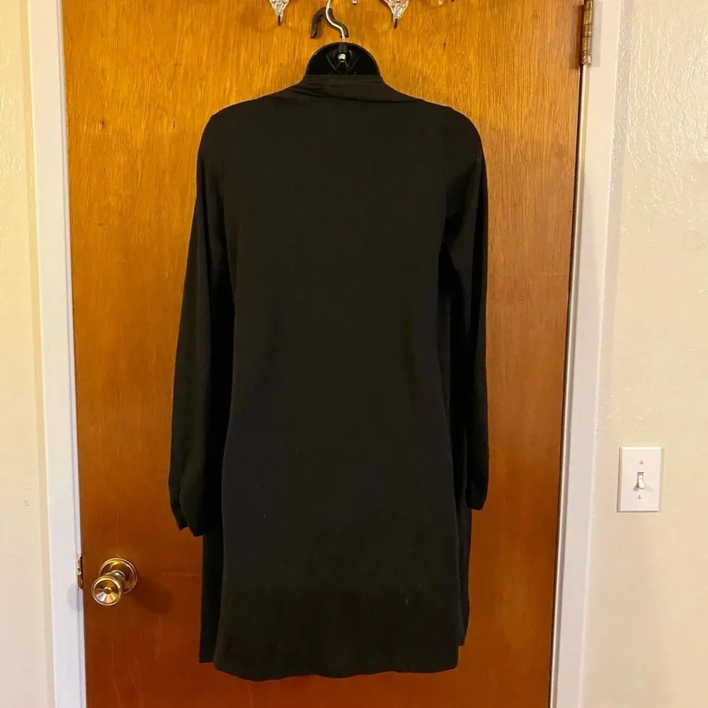 Delirious Black & Green Long Sleeve Dress with Attached Over Sweater - Image 11