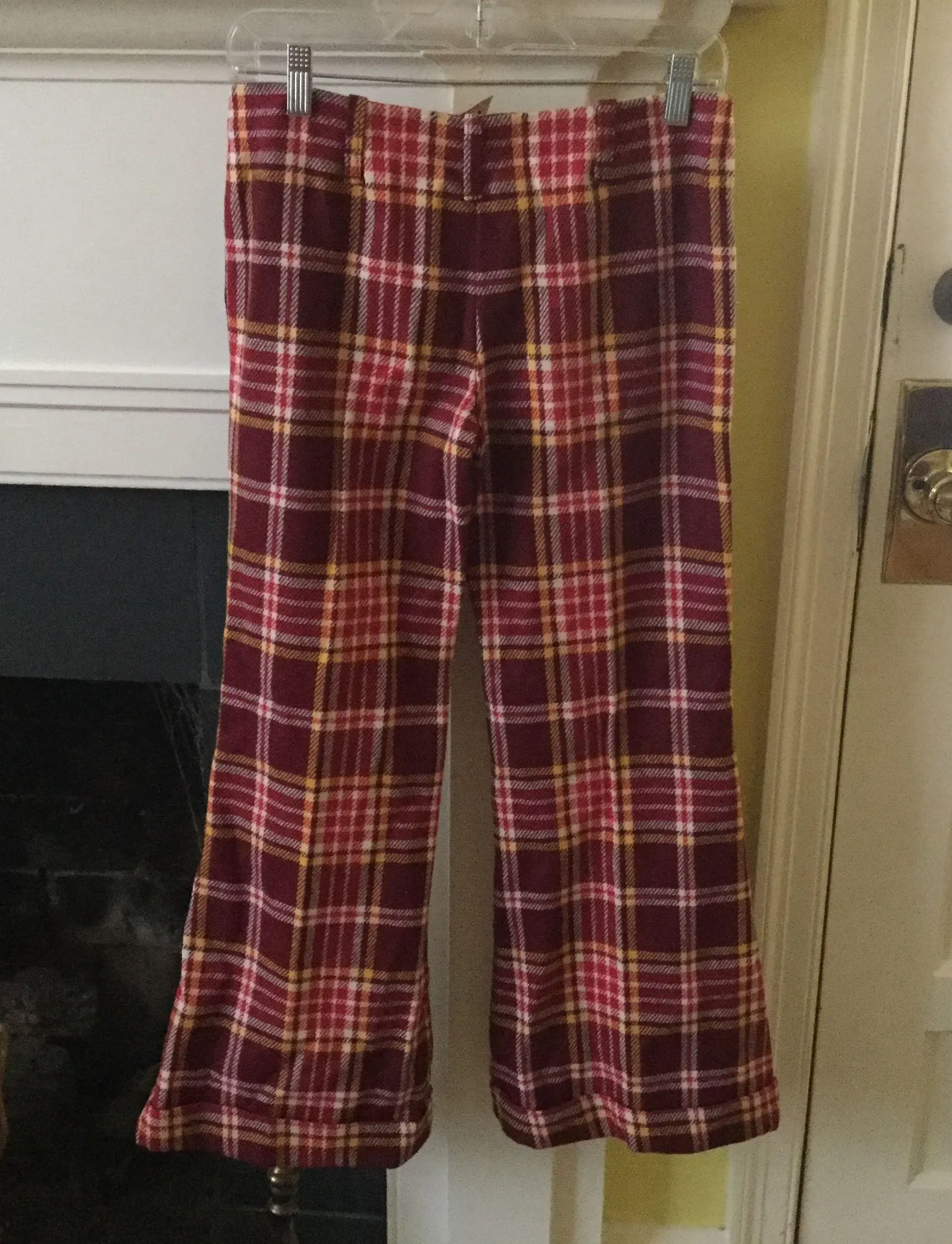 NWT Vintage Plaid Red Crop Pant - Sz 7 - Image 2