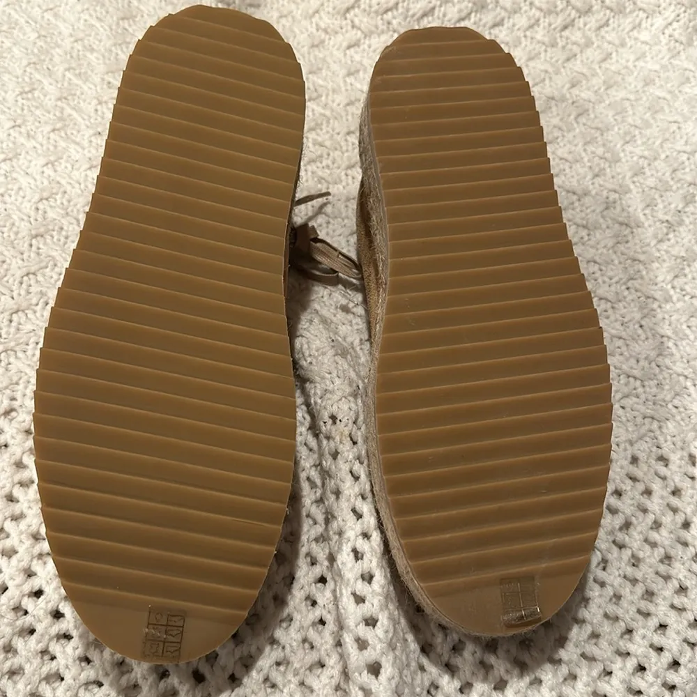 WOMENS Rag & Bone Kent Platform Espadrille Shoes In Dune Suede Size:40 (US 9) - Image 9