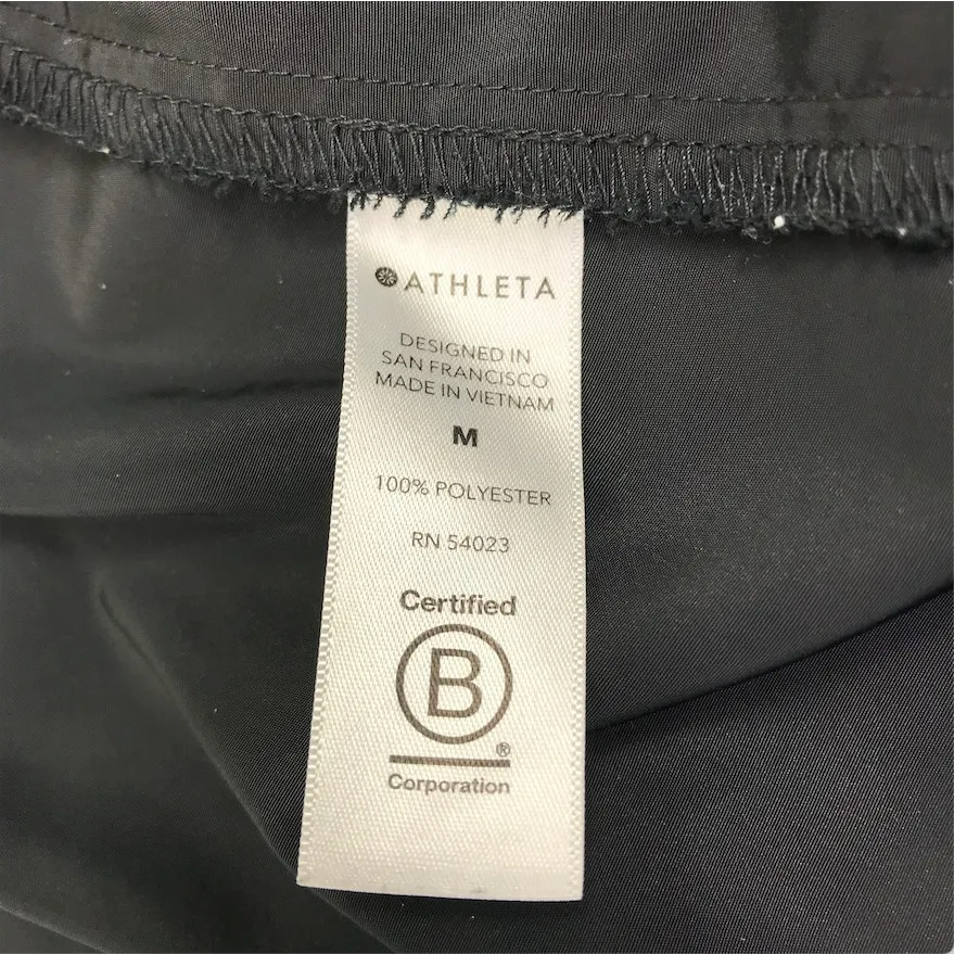 ATHLETA Hooded Rain Jacket Women M Black Drawstring Packable Everyday Travel EUC - Image 12