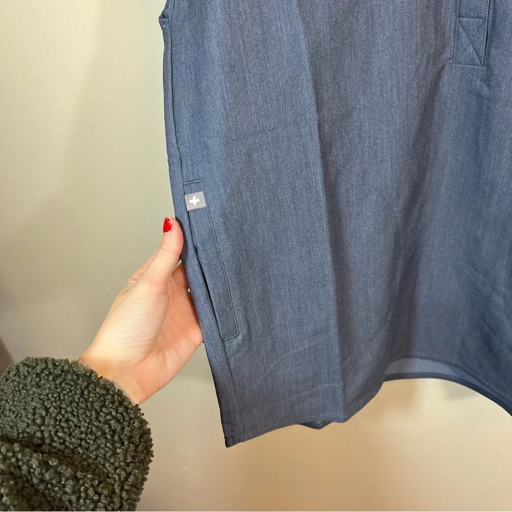 NWT Figs Heather Blue Rafaela Scrub Top XS NWT - Image 7