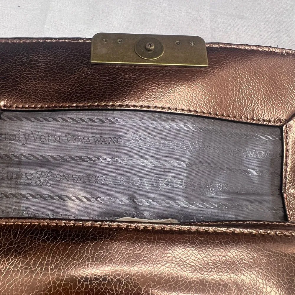 Simply Vera Metallic Bronze/Sequin Clutch/Shoulder Bag - Image 4