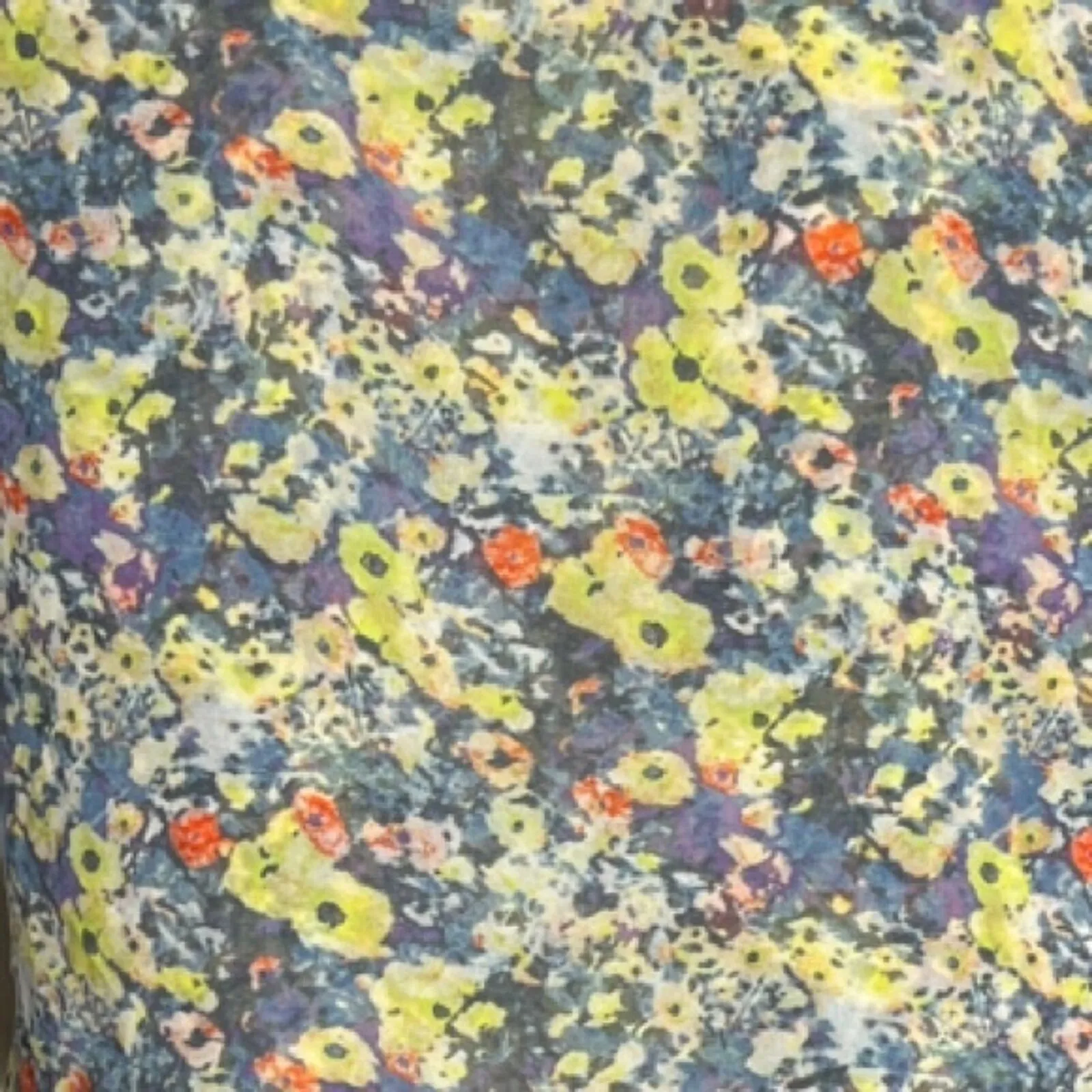 Cabi Shirt Womens Small Positano Sleeveless Yellow Blue Floral Print Layered‎ - Image 5