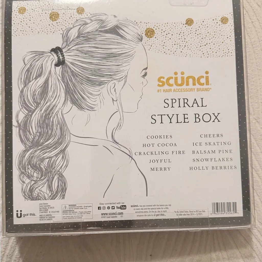 Scunci Spiral Style Box with Multicolor Hair Ties Red - Image 3