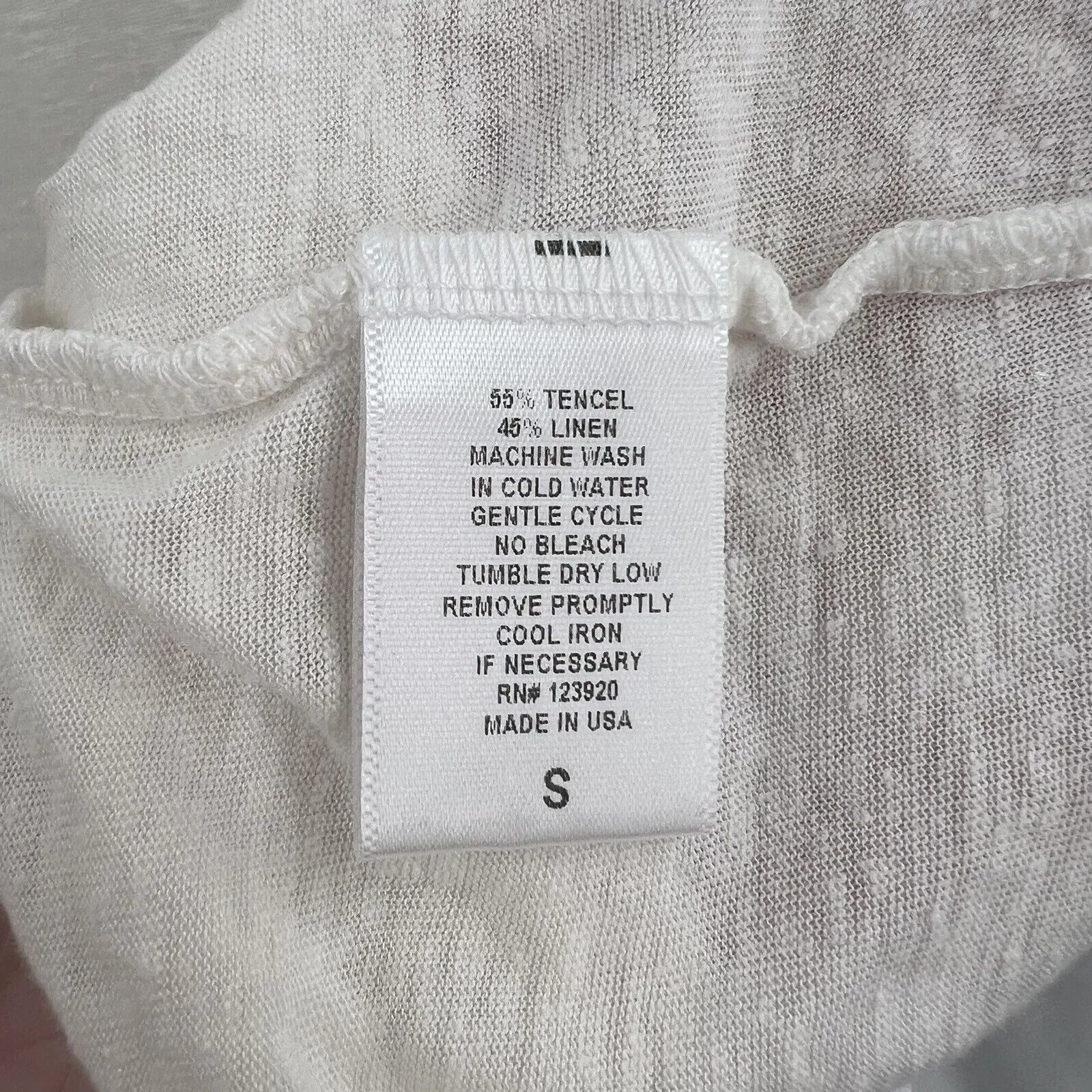 LAMade Ivory Linen Blend‎ Cutout Back Top Small New - Image 5