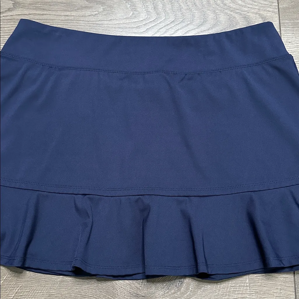 Tommy Bahama Golf 15” Navy Blue Pocket Ruffle Golf Skirt‎ Size XL - Image 3