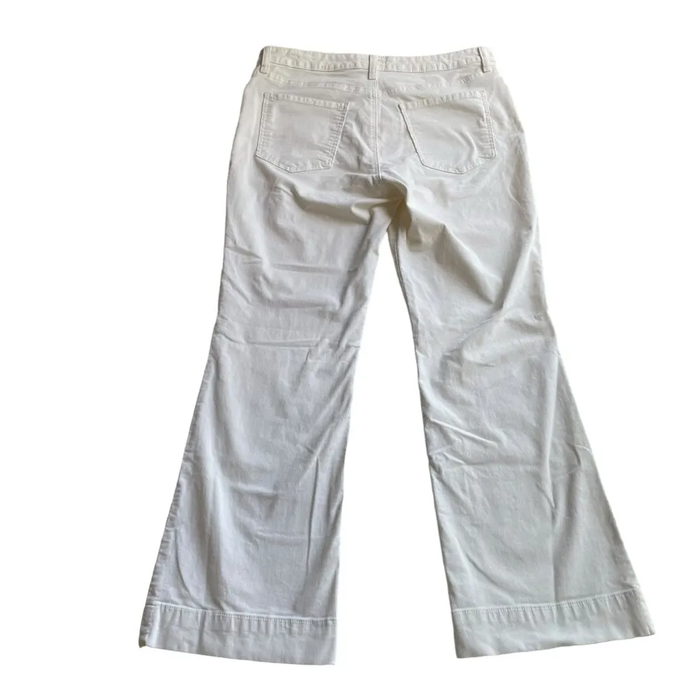 Kut From The Kloth Kelsey Fab Ab Ankle Flare Corduroy Pant Off white Size 14 - Image 3