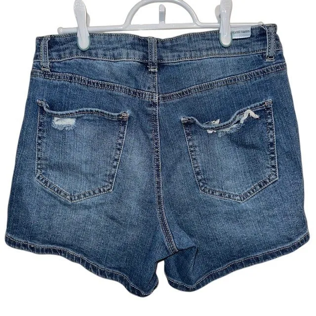 Almost Famous Denim Shorts Distressed Ripped‎ Blue Jean Casual Size 9 - Image 4