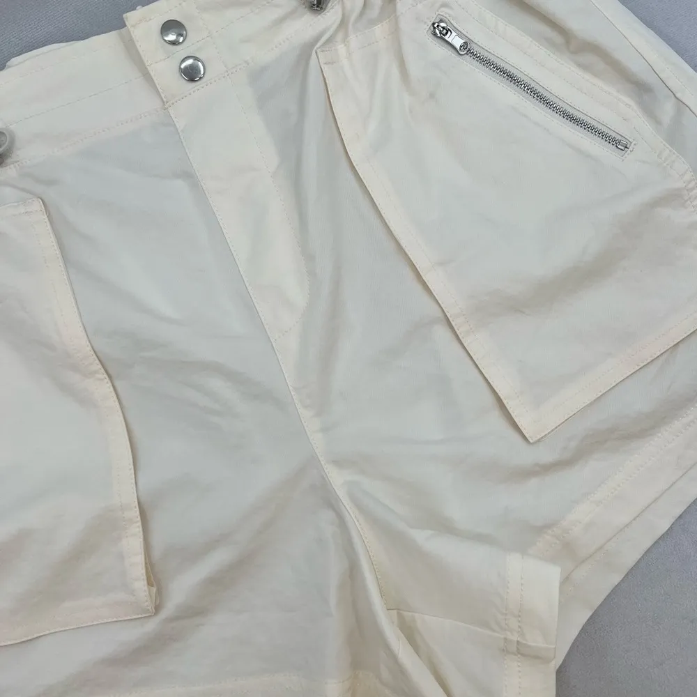 Calia Woven Paper Bag Shorts L Silver Size L - Image 3