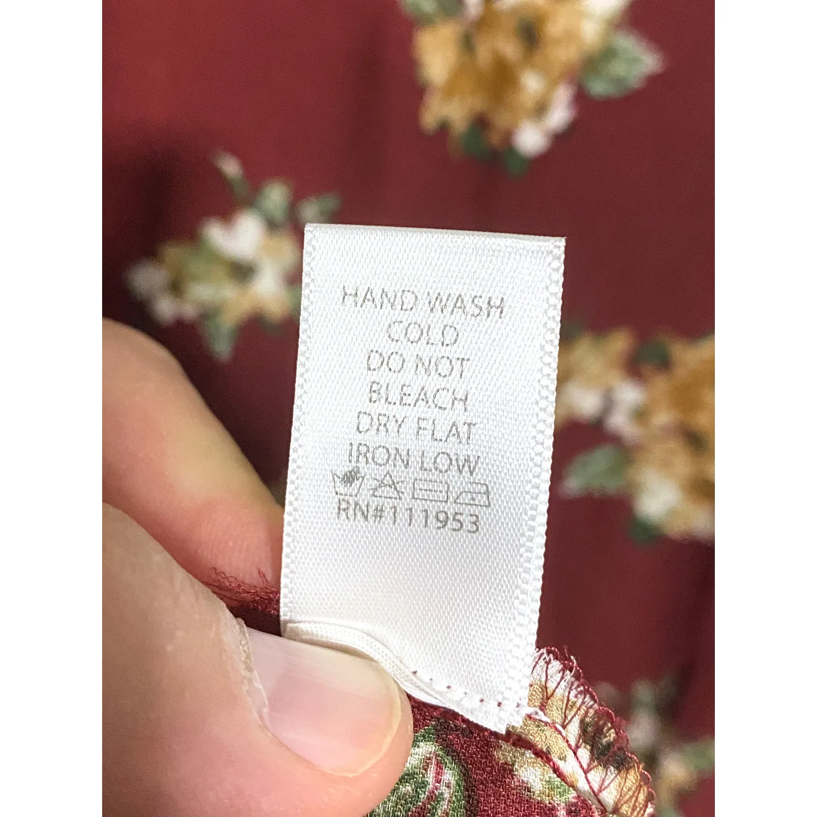 Active USA Floral Blouse Womens S Boho Cottagecore Modest Prairie Slit Sleeve - Image 10