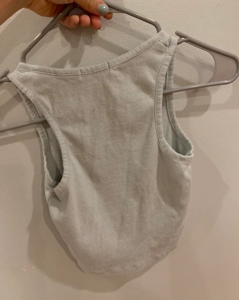 Cotton On Light Blue Crop Top - Image 2