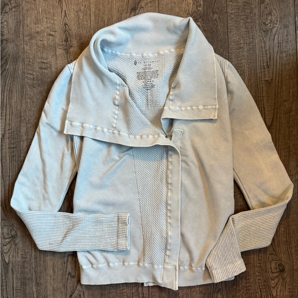 Free People Movement Seamless Mercury Moto Jacket- Ocean Breeze- Size XS/S - Image 4