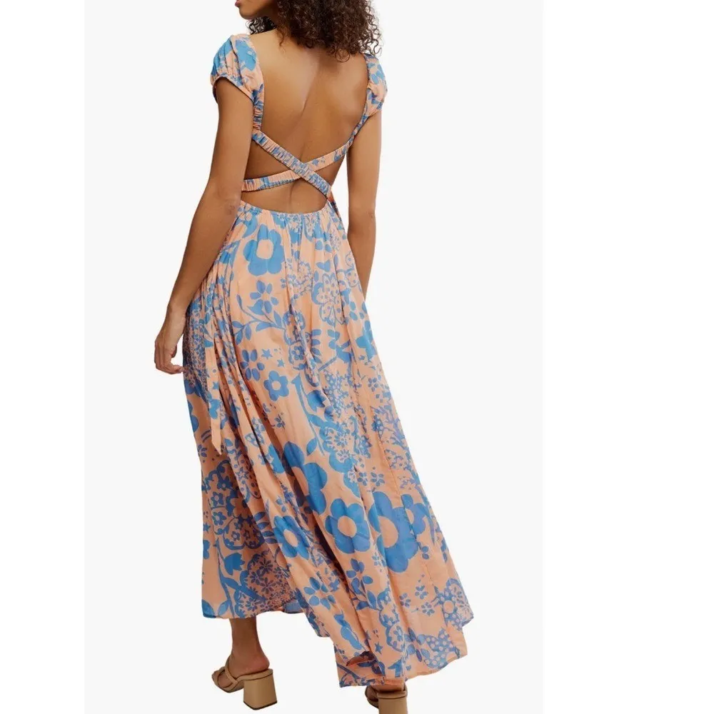 Free People Ultraviolet Maxi Dress, Size Small, Pale Pink/Blue NWT‎ - Image 3