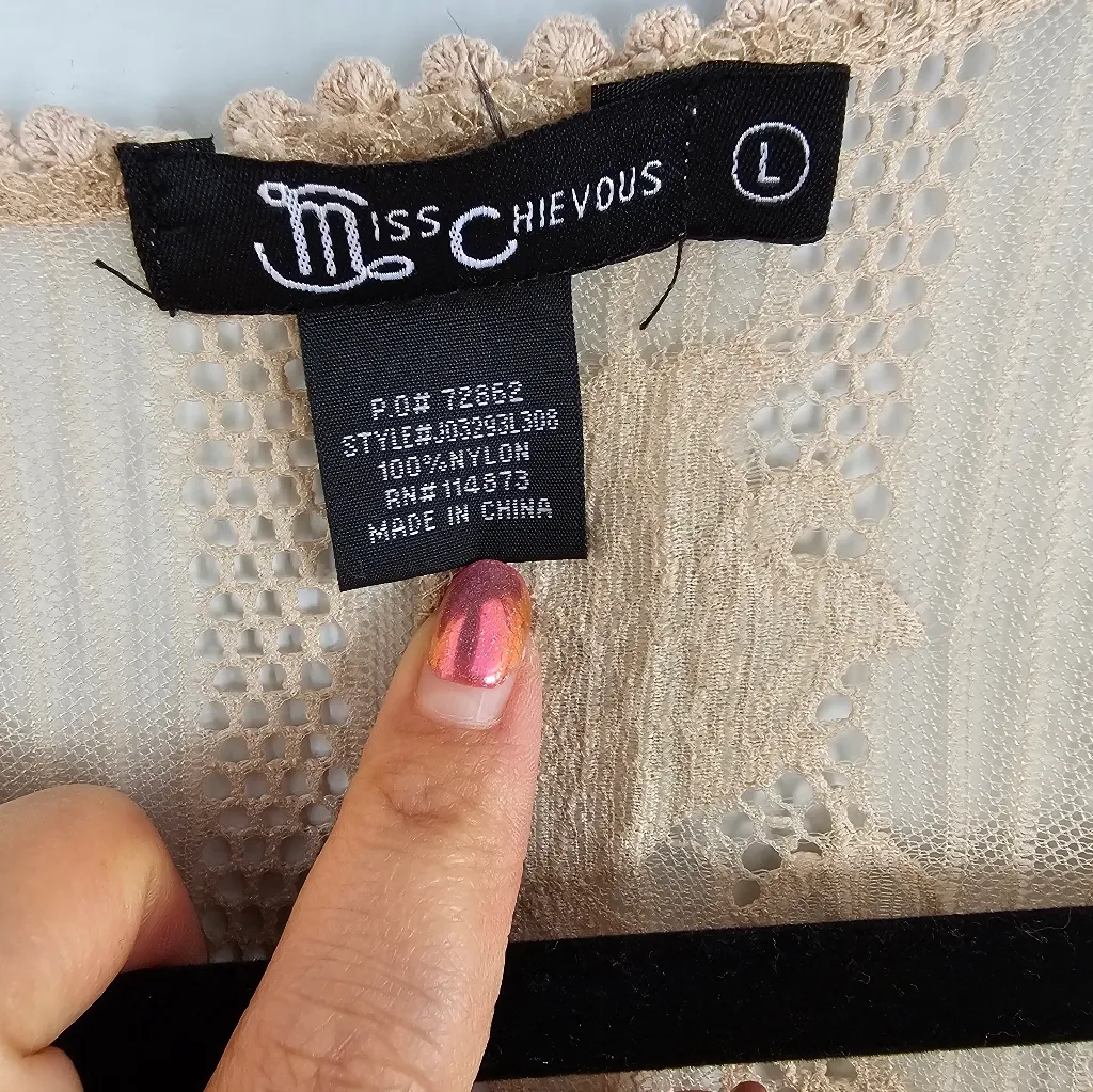 Miss chievous tan open kimono size Large - Image 3