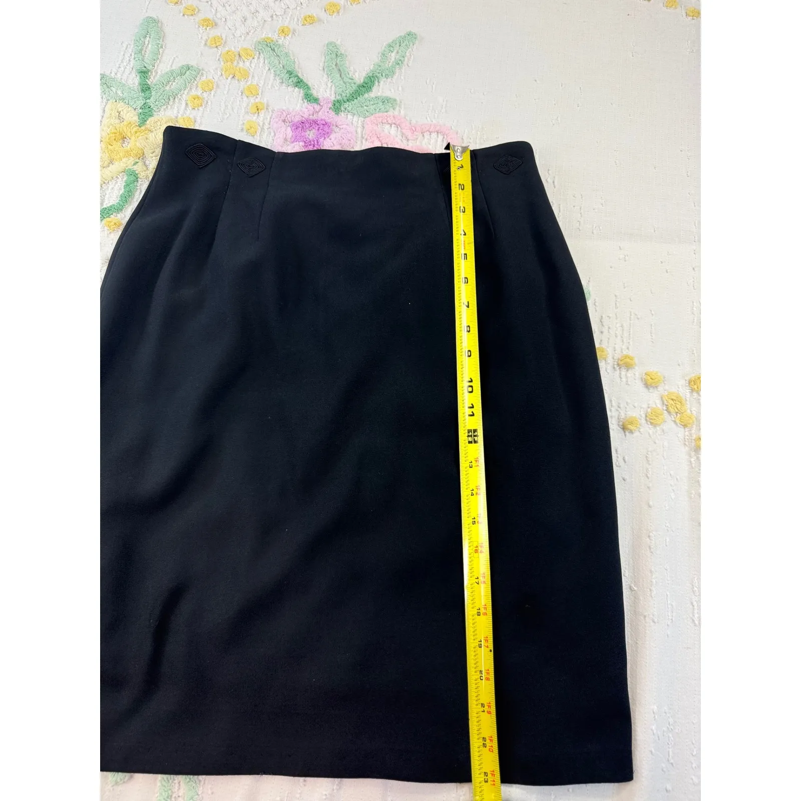 Kasper For ASL Black Double Breasted Blazer Skirt Suit Set Size 10 - Image 2