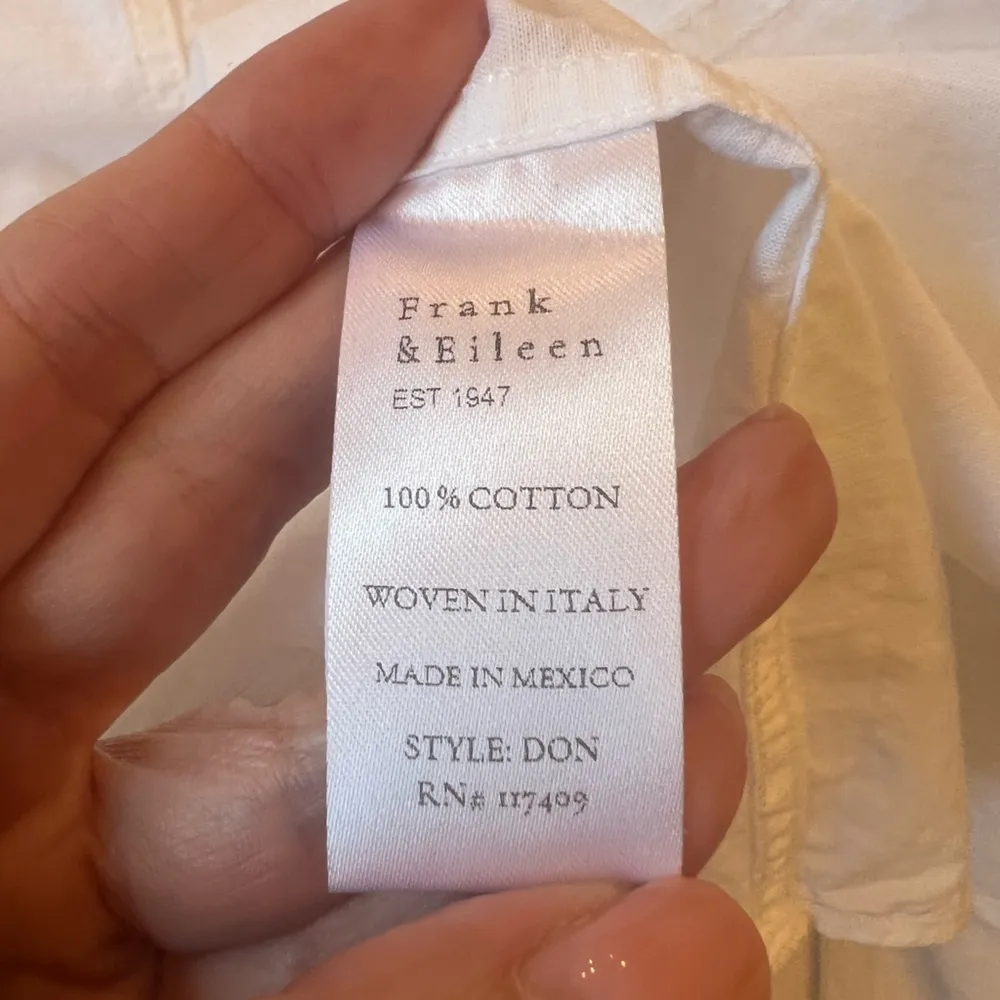 Frank & Eileen Don White Italian Collared Button Down Dress Shirt Medium - Image 5