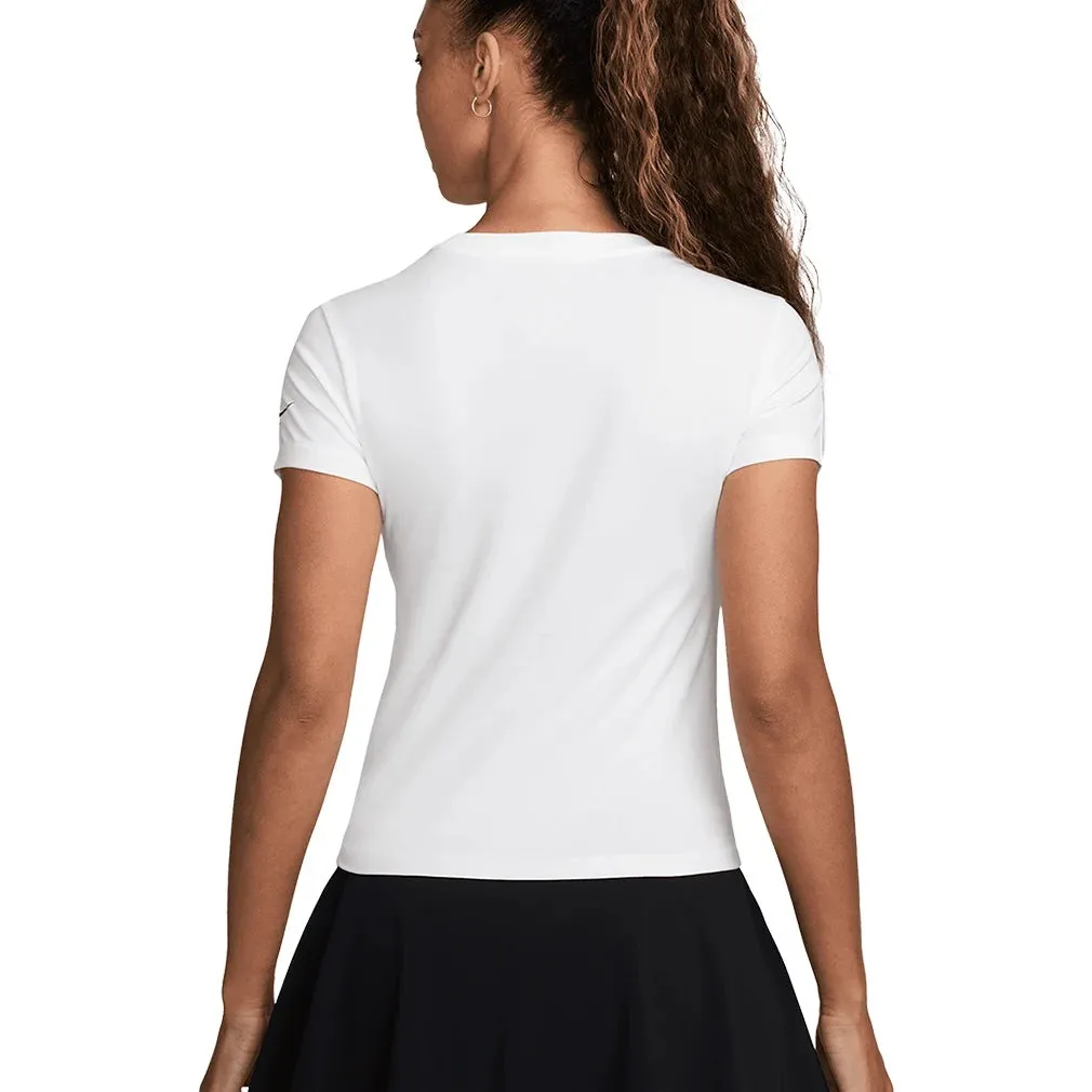 NWT NIKE Women's Paris Dri-FIT Slam Tennis Tee White L - Image 2