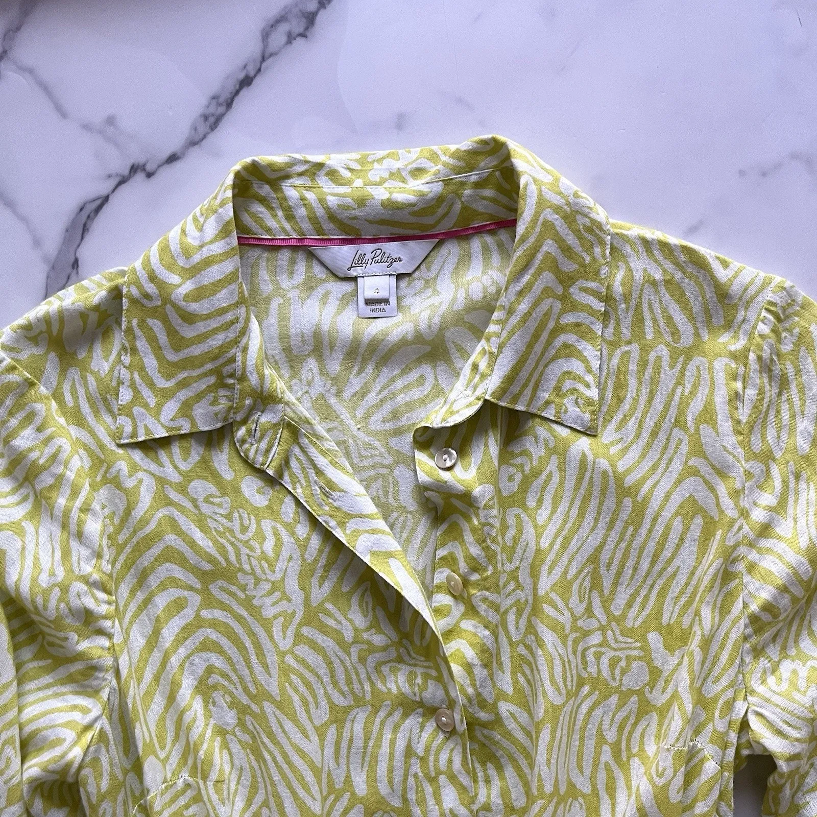 Lilly Pulitzer Melony Shirtdress In Jardin Green Zee Bebe Sz 4 Coastal feminine - Image 6