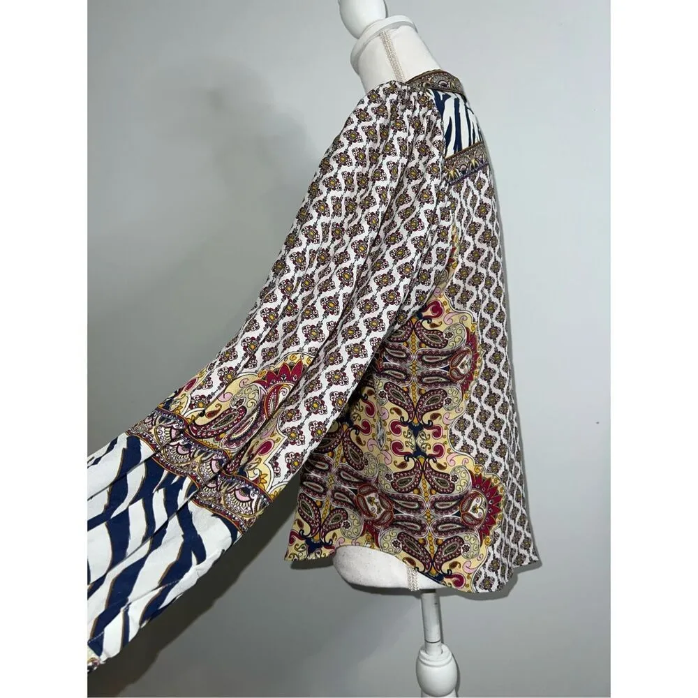 Women’s Silk HALE BOB Longsleeve Button Down LARGE - Image 4