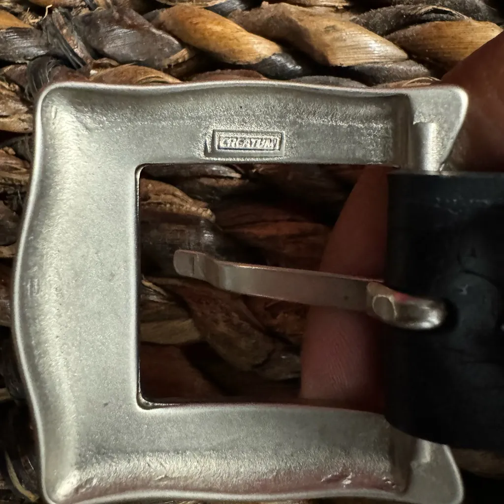 Vintage Womens CREATUM Belt Western Americana Cowgirl‎ Floral Navajo 36” Black - Image 6