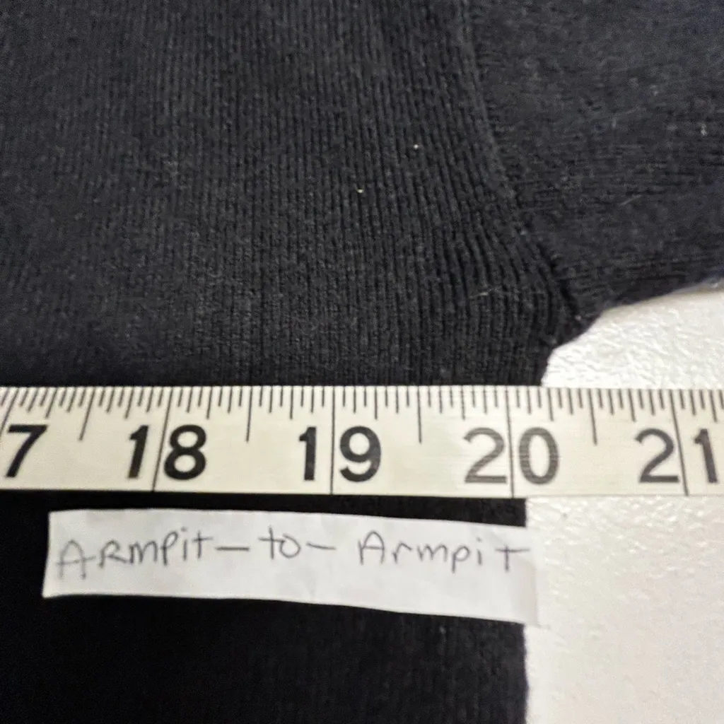 Black Crew Neck Sweater with White Trim - Image 5