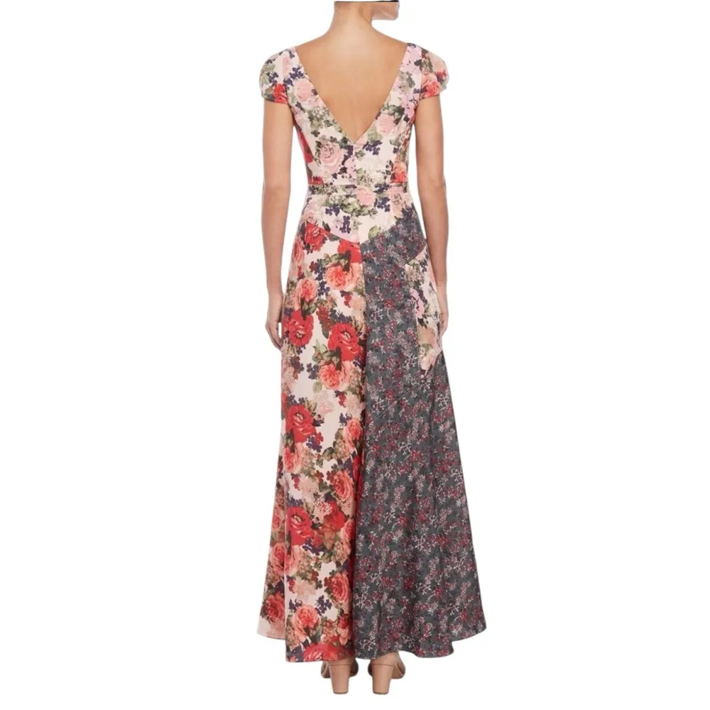 Free People Le Fleur Patchwork Floral Maxi Dress 2 in Peach - Image 2