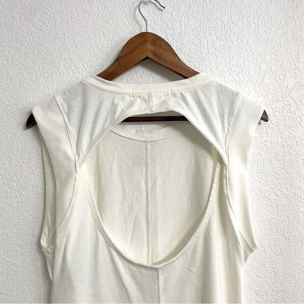 FP Beach Free People Womens Dress White Maxi Cut Out Back Cotton Size Small - Image 4