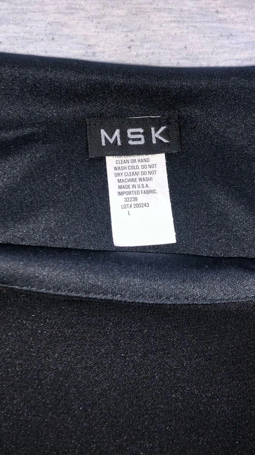 Black Beaded Skirt Midi Skirt Size L - Image 5