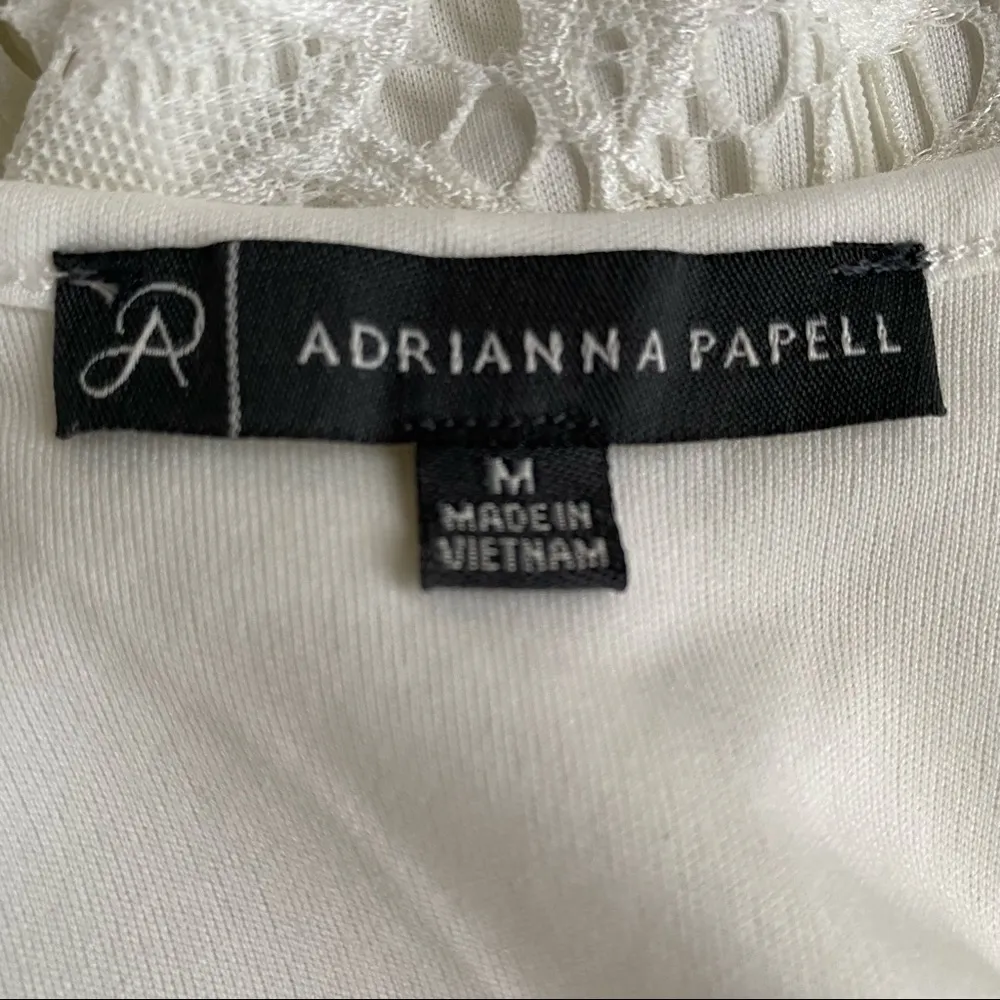 Adrianna Papell Ivory Knit Lace Blouse - Image 14