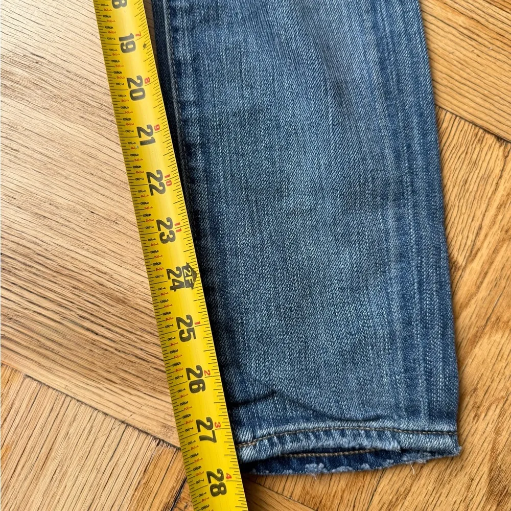 Paige Verdugo Ankle Medium Wash Distressed Low Rise Skinny Jeans, Sz 26 - Image 8