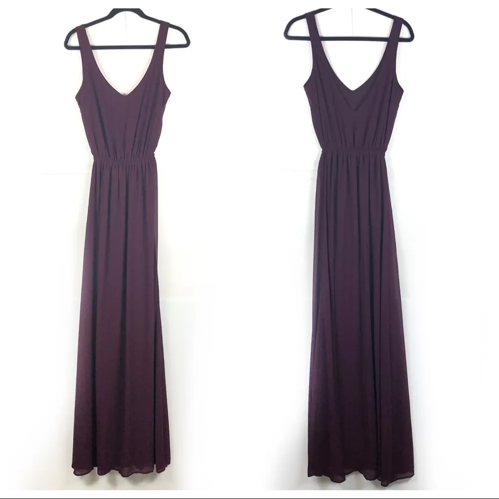 SHOW ME YOUR MUMU Kendall Merlot Maxi Dress XXS - Image 3