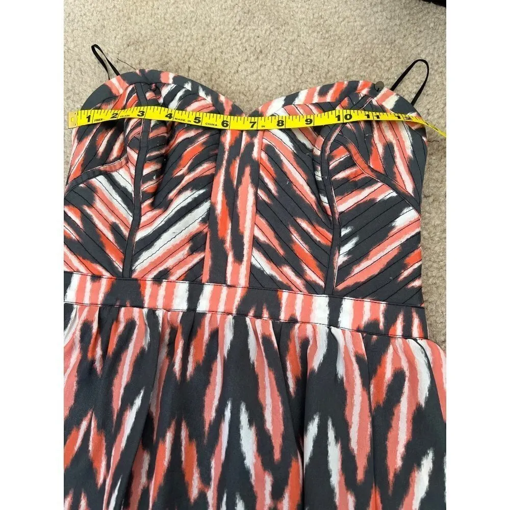 Guess sweetheart pink white grey swirls fit and flare strapless mini dress 2 - Image 16