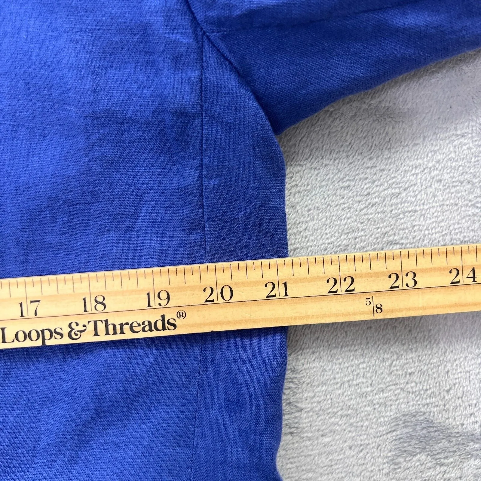 Madewell Double Breasted Crossover Oversized Blazer‎  100% Linen Small Bluestone - Image 9