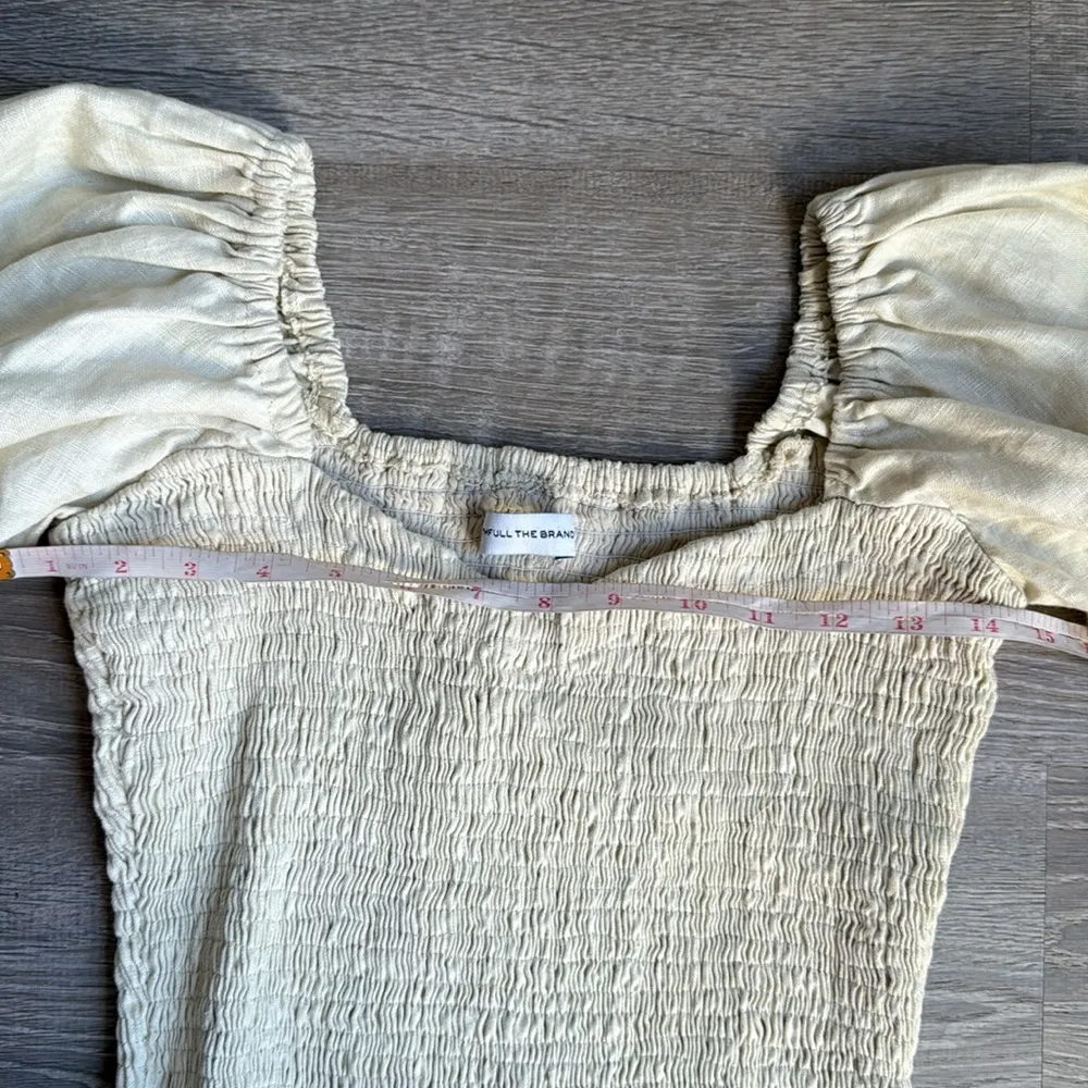 Faithfull the Brand Lisanza Smocked Linen Top 4 - Image 6