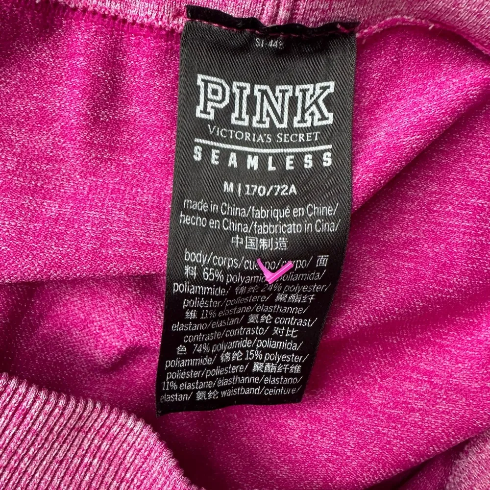 Pink Victorias Secret Leggings Women Medium Pink Running Yoga Stretch Seamless - Image 4