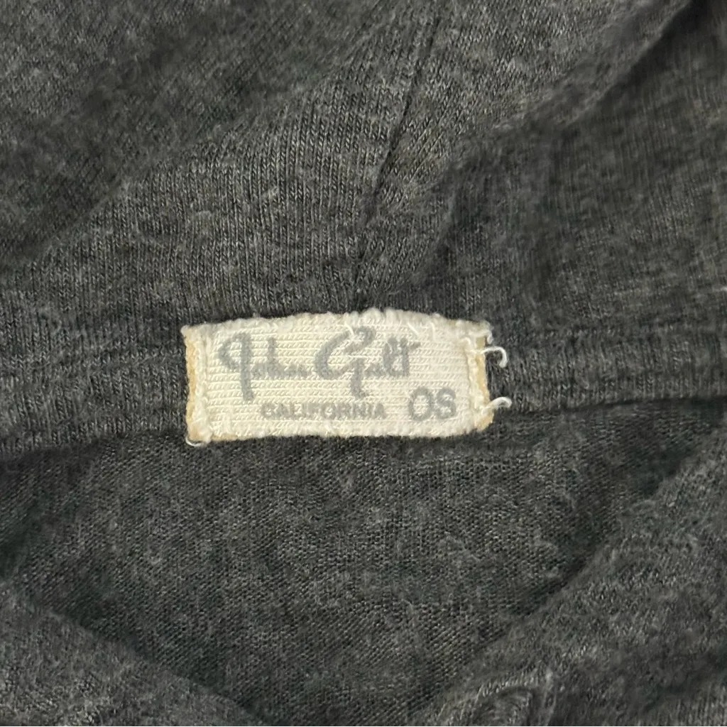 Brandy Melville John Galt Gray Lightweight Knit Hoodie - Image 4