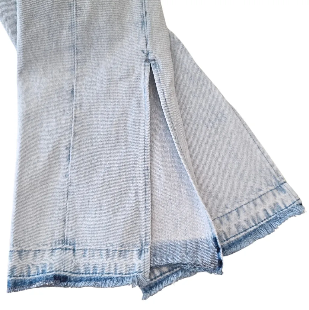 Pistola Jeans Alexa Hi Rise Slim Flare Denim Split / Slit Hem Light Wash Size 30 - Image 12