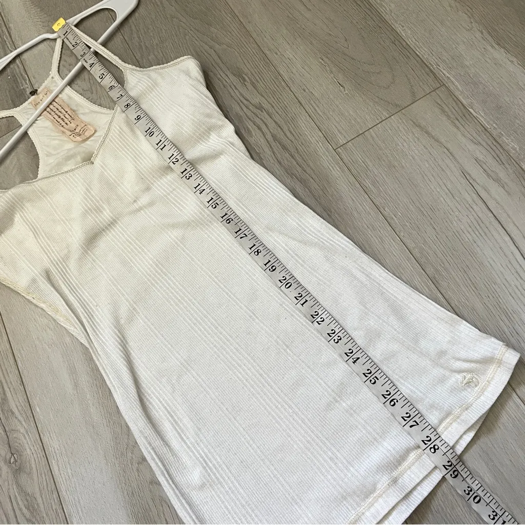 Abercrombie & Fitch Tank Top long ribbed womens Cream large vintage y2k kidcore - Image 6